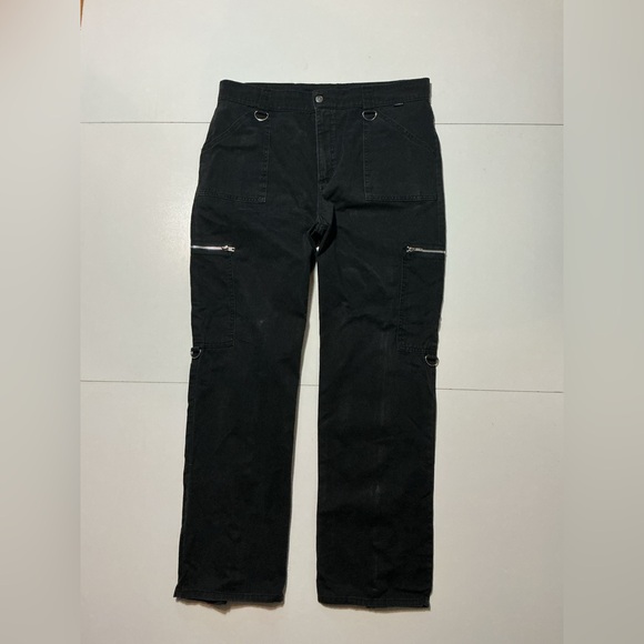 Vintage 90s Y2K Hot Topic Serious Hollywood Rave Punk Emo Bondage Cargo Pants